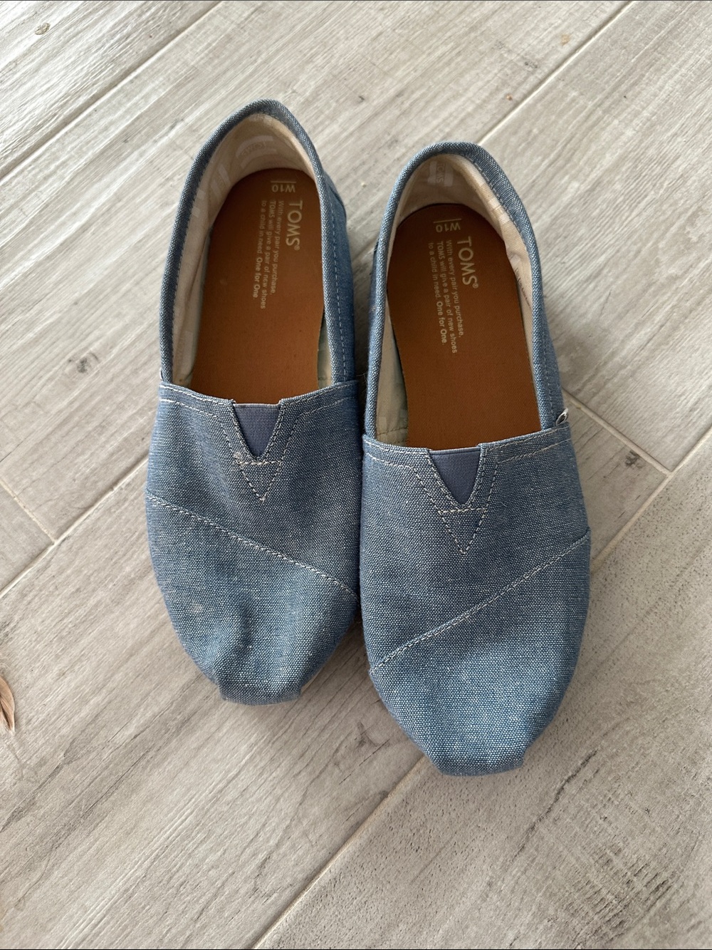 Toms Women’s Slip-On Canvas Loafers in Denim Blue